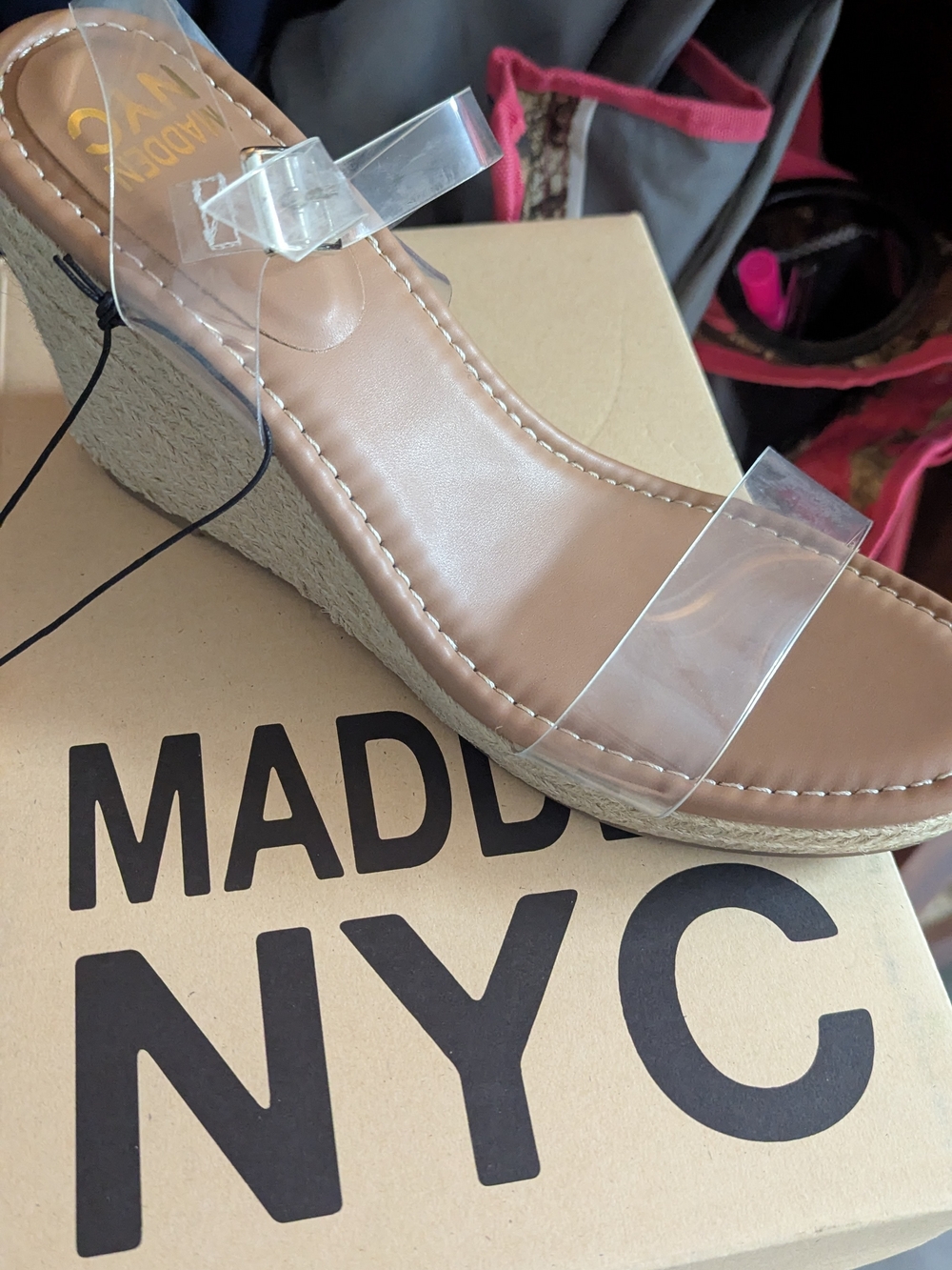 Steve Madden Wedge Sandals in Nude - Picture 3 of 4